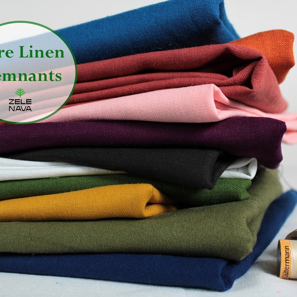 Linen Fabric / Linen for Quilting / Linen Remnants for Craft Projects / Half yard Fabric / Linen fabric for embroidery / Linen Scraps