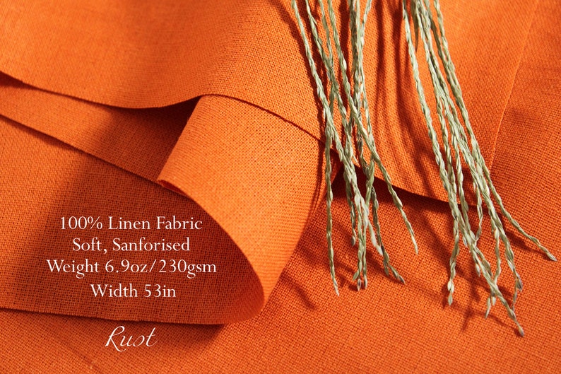 100% Linen Fabric by the Yard for Sewing, Clothing, Curtains - European ...