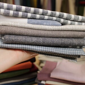 European linen fabric remnants / Linen scraps bundle / Linen for quilting / Linen craft packs / Assorted fabric scraps / FREE SHIP from USA zdjęcie 8