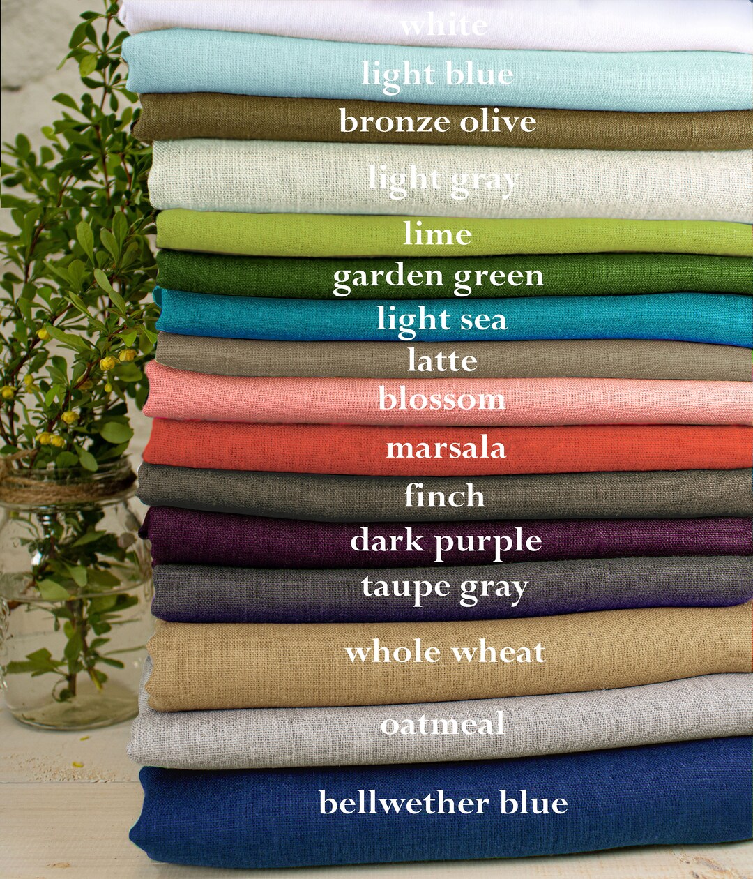 100% Linen Fabric by the Yard for Clothing / Soft Linen Fabric for ...