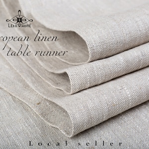 Undyed linen table runner long Table runners handmade Natural table runner farmhouse Short table runner Linen runner for table SHIP FROM USA