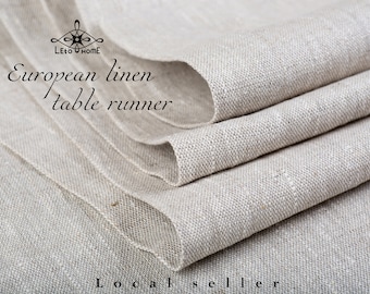 Undyed linen table runner long Table runners handmade Natural table runner farmhouse Short table runner Linen runner for table SHIP FROM USA