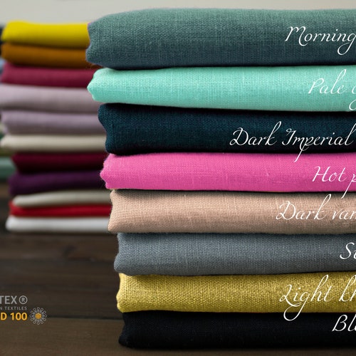 European Linen Fabric by the Yard / 100 Linen Fabric / Brown Etsy