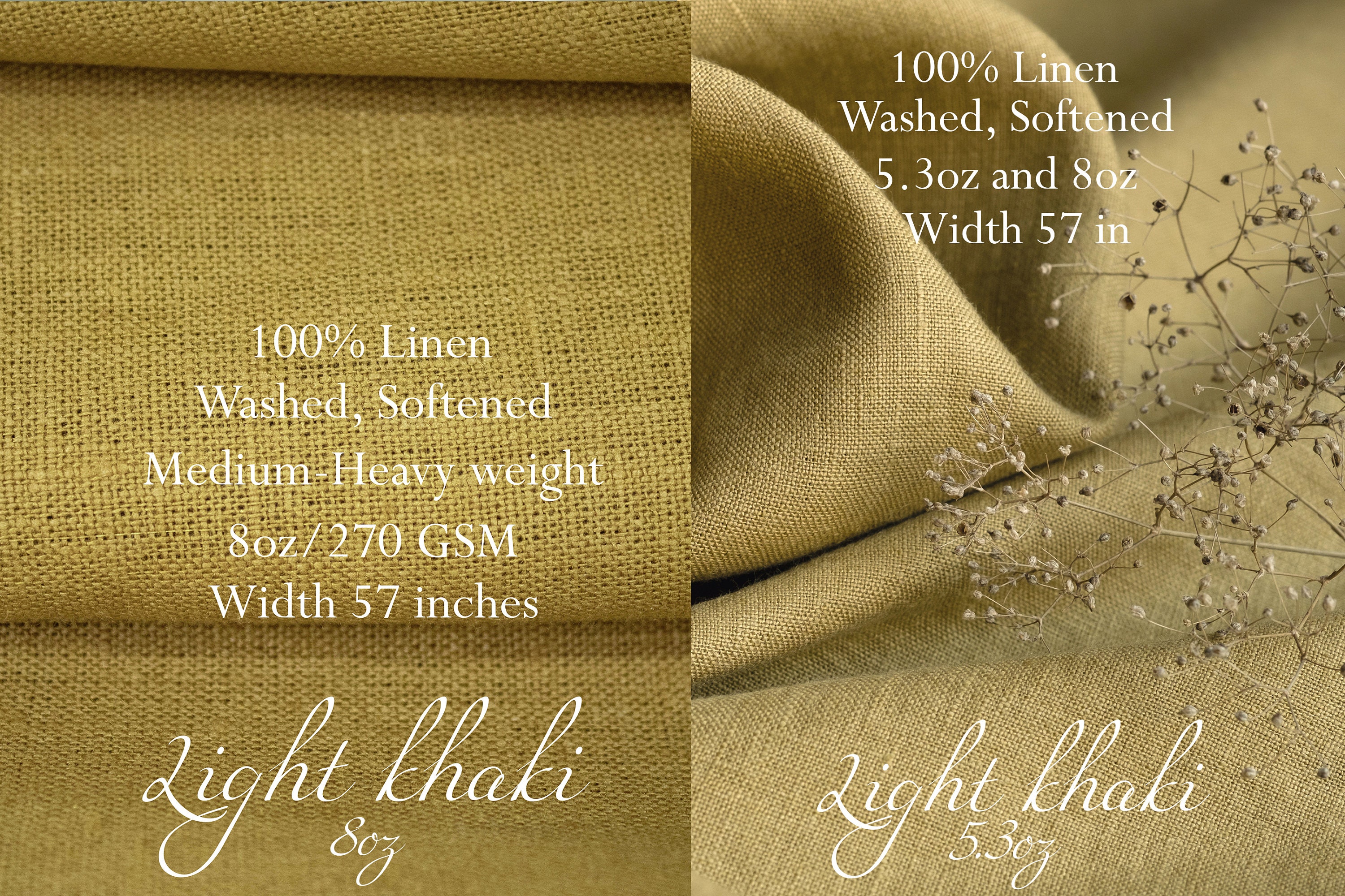 European Linen Fabric by the Yard / 100 Linen Fabric / Brown Etsy