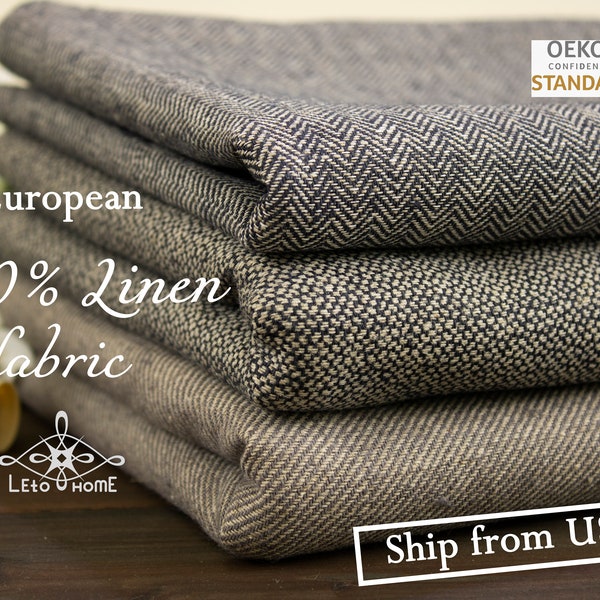 Checked Linen Fabric - Etsy