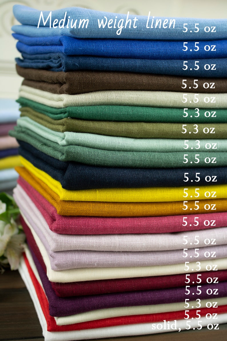 100 linen fabric by the yard European flax material Soften Etsy