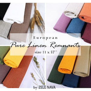 European Linen Fabric Remnant For Craft Projects / 100% Linen Fabric Bundle Quilting fabric Linen Scraps / Linen Rolls / FREE Ship from US