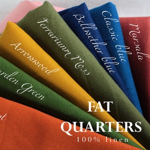 Linen Fat Quarter / Quilting fabric / Fat Quarter Fabric / 100% Linen Fabric / Linen Embroidery fabric / Ship from US