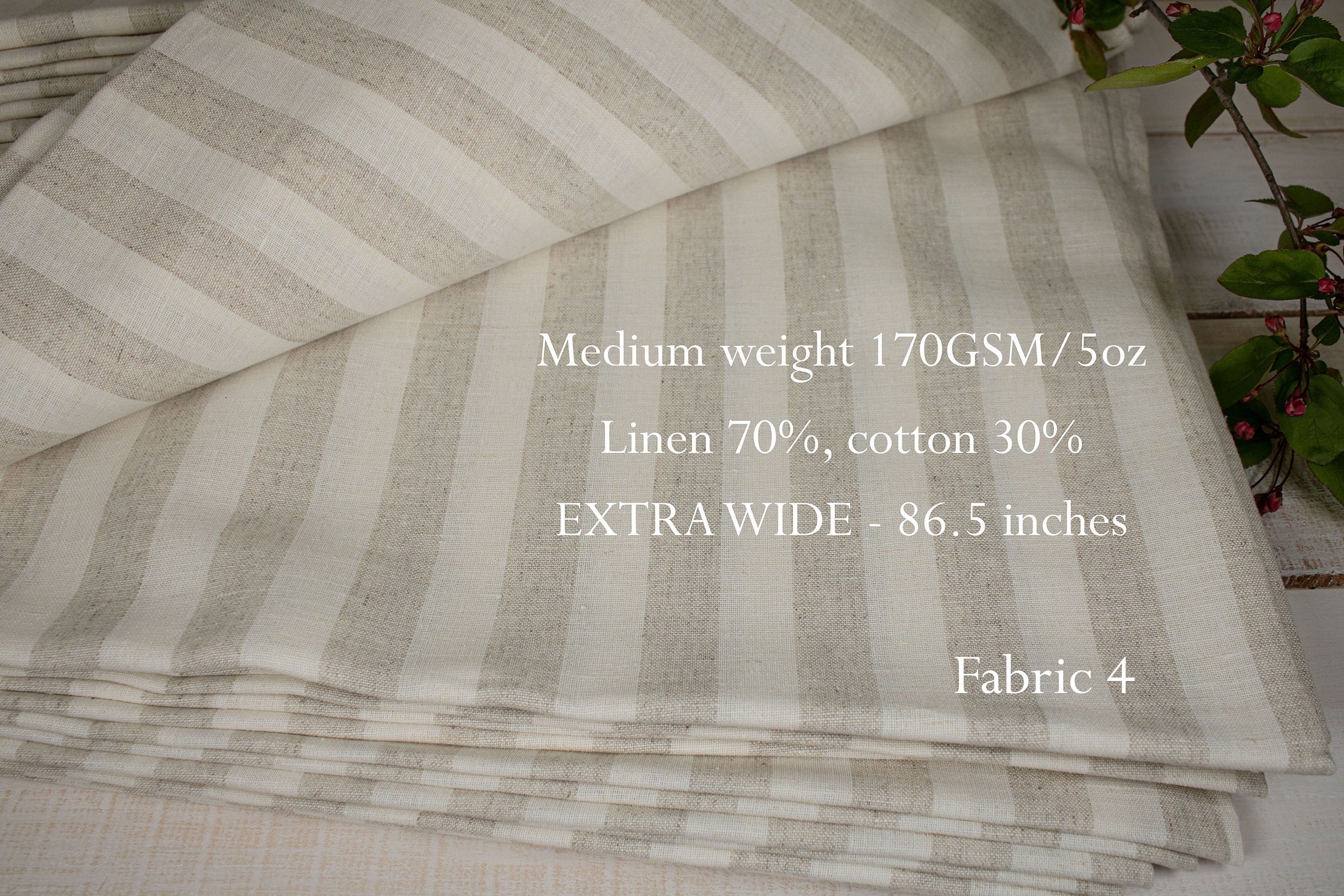 European EXTRA WIDE Linen Fabric by the Yard / Natural Linen Etsy