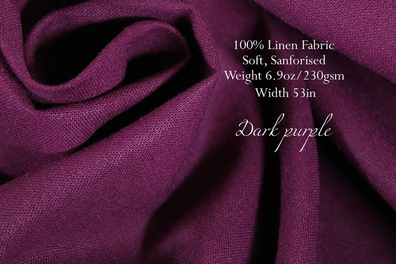 100% Linen Fabric by the Yard for Sewing, Clothing, Curtains - European ...