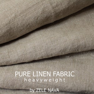 100% linen fabric by the yard for clothing / Washed linen fabric / Natural linen flax fabric by yard / Heavy weight linen fabric from USA image 1