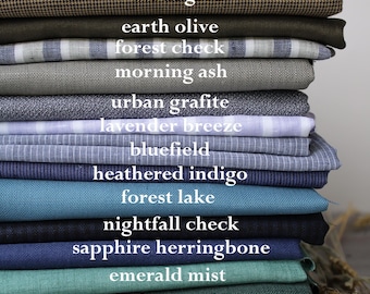 European Flax Linen Fabric By The Yard, Lightweight to Medium Weight