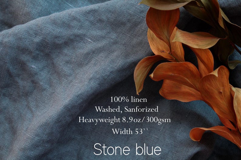 100% Washed Linen Fabric Heavyweight / Luxurious Linen Fabric Collection / Soft Heavyweight Linen fabric by the yard / Thick linen fabric image 3