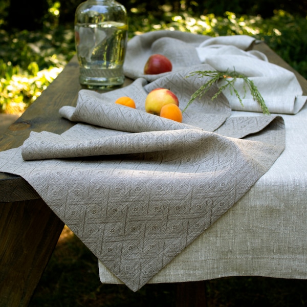 Linen table runner Undyed European linen table runner long Perfect gift for women, her, mom, mother in law SHIP FROM USA