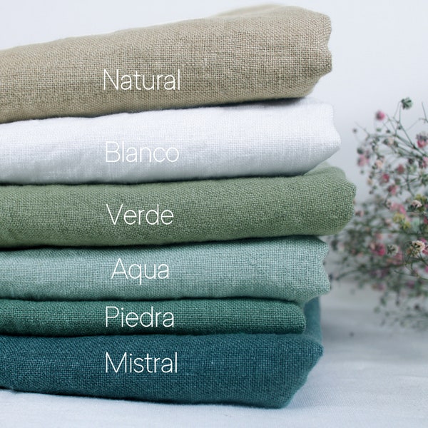 100% Washed Linen Fabric Heavyweight / Luxurious Linen Fabric Collection / Soft Heavyweight Linen fabric by the yard / Thick linen fabric