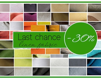 Last-Chance Natural Linen Fabric Pieces - Limited Linen Fabric Remnants for Sewing, Crafting & Home Decor - 30% Off Clearance Sale