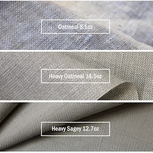 Heavy Linen Fabric by the yard - 100% natural linen fabric by the yard for clothes, for curtains, for upholstery, Oatmeal Beige linen fabric