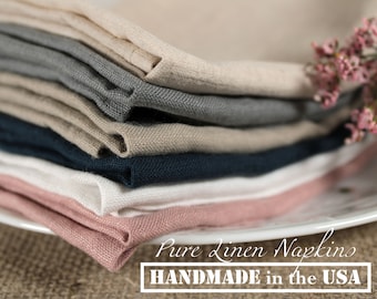 Linen Napkins /Valentines gift / Washed Linen Napkins / Natural Linen Napkins set / Gifts for Mom / Linen Napkins for Wedding / Cloth napkin