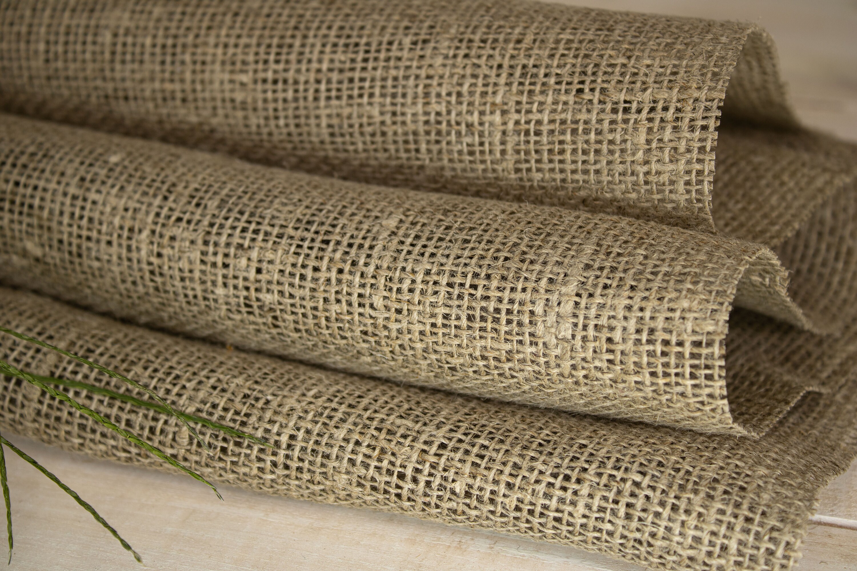 Linen Burlap / Burlap fabric by the yard / Open weave linen Etsy