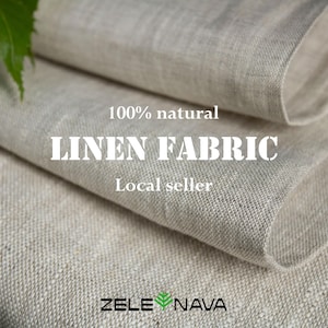 100% Natural Linen fabric by the yard from Europe Natural Light Medium Heavy weight linen for sewing cloth Upholstery linen fabric