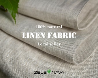 100% Natural Linen fabric by the yard from Europe Natural Light Medium Heavy weight linen for sewing cloth Upholstery linen fabric