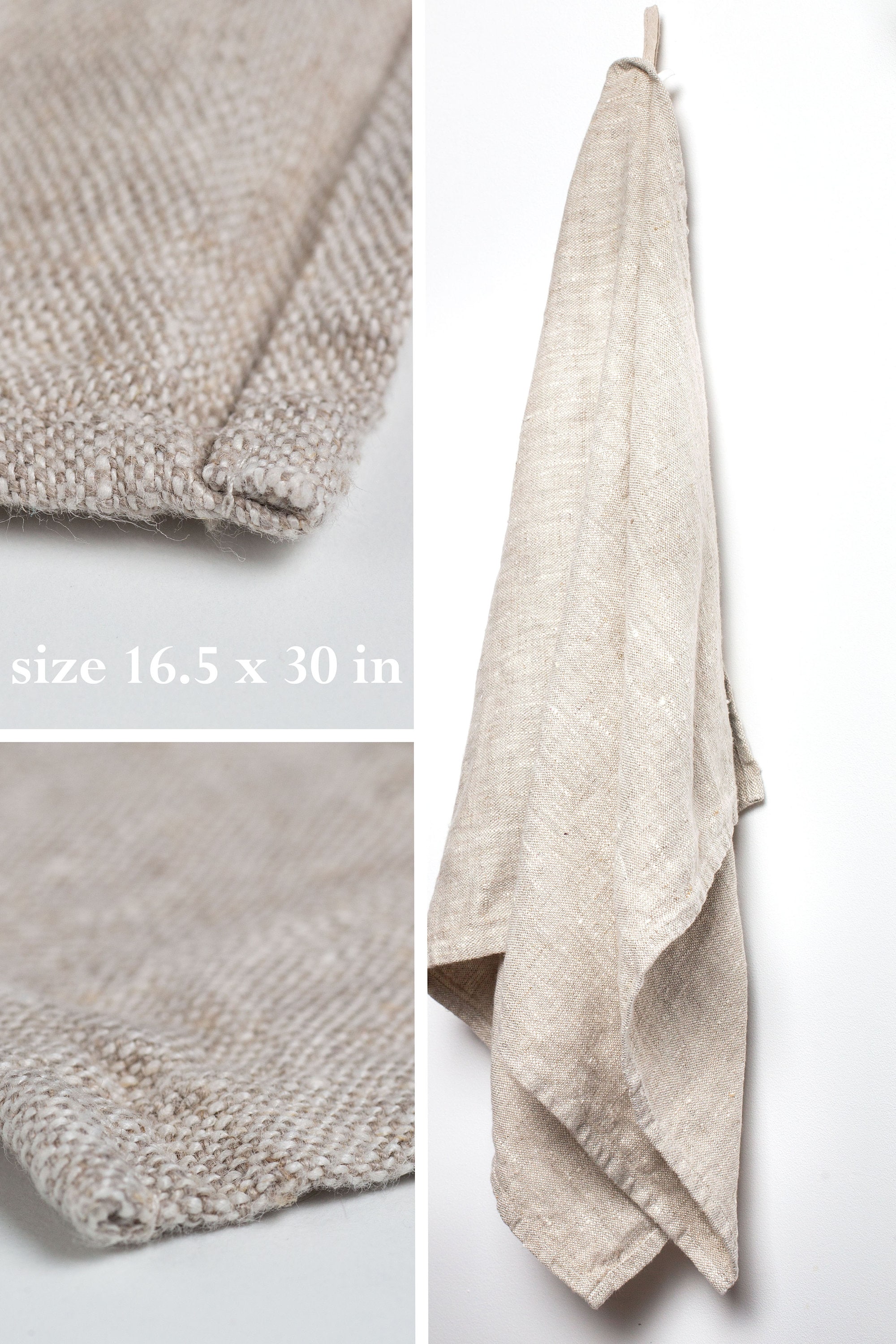 Linen Kitchen Towels / Natural Kitchen Towels /linen Towels Etsy