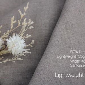 100% Natural Linen fabric by the yard from Europe Natural Light Medium Heavy weight linen for sewing cloth Upholstery linen fabric Lightweight linen