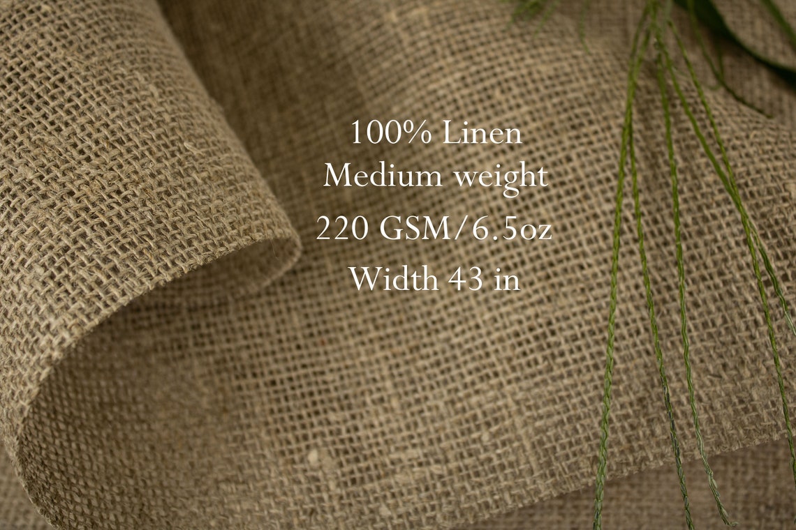Linen Burlap / Burlap fabric by the yard / Open weave linen Etsy