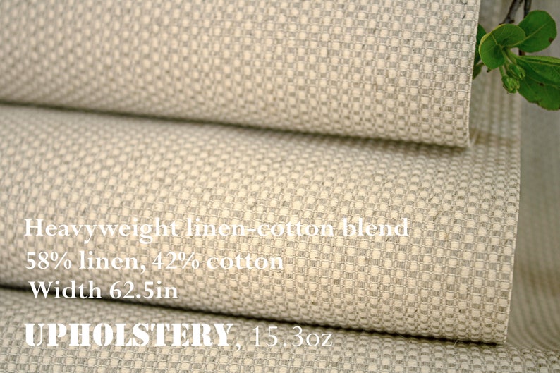 Natural Upholstery Linen Fabric by the Yard /heavy Linen Etsy