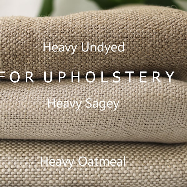 Luxurious Upholstery Linen Fabric / Heavy linen fabric by the yard / 100% linen Upholstery fabric by the yard / Thick linen fabric ZELE NAVA