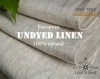 100% natural Undyed linen fabric by the yard from Europe Natural Light Medium Heavy weight linen for sewing cloth, linen fabric for wedding