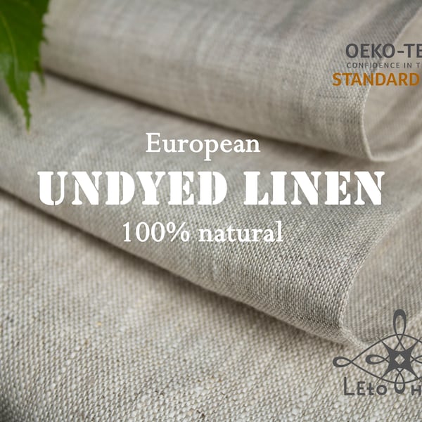 100% natural Undyed linen fabric by the yard from Europe Natural Light Medium Heavy weight linen for sewing cloth Upholstery linen fabric