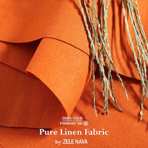 Rust Linen Fabric / Linen Fabric / Linen Fabric by the yard / Soft Linen Fabric / Oeko Tex Fabric / Linen Fabric by the yard for clothing