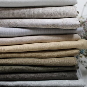Premium Linen Fabric / Natural Beige Brown Linen Fabric by the yard / European Flax Linen / OEKO TEX Linen Fabric / Soft Linen fabric
