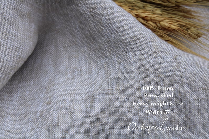 Premium Washed Heavyweight 100% Linen Fabric by the Yard | European ...