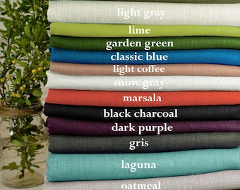 100% Linen Fabric by the yard for clothing / European Linen Medium weight Linen Fabric / Flax Linen Fabric / Natural linen / SHIP from USA
