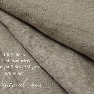 100% natural Undyed linen fabric by the yard from Europe Natural Light Medium Heavy weight linen for sewing cloth Upholstery linen fabric Natural