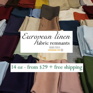 European linen fabric remnants / Linen scraps bundle / Linen for quilting / Linen craft packs / Assorted fabric scraps / FREE SHIP from USA