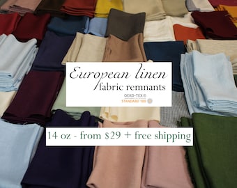 European linen fabric remnants / Linen scraps bundle / Linen for quilting / Linen craft packs / Assorted fabric scraps / FREE SHIP from USA