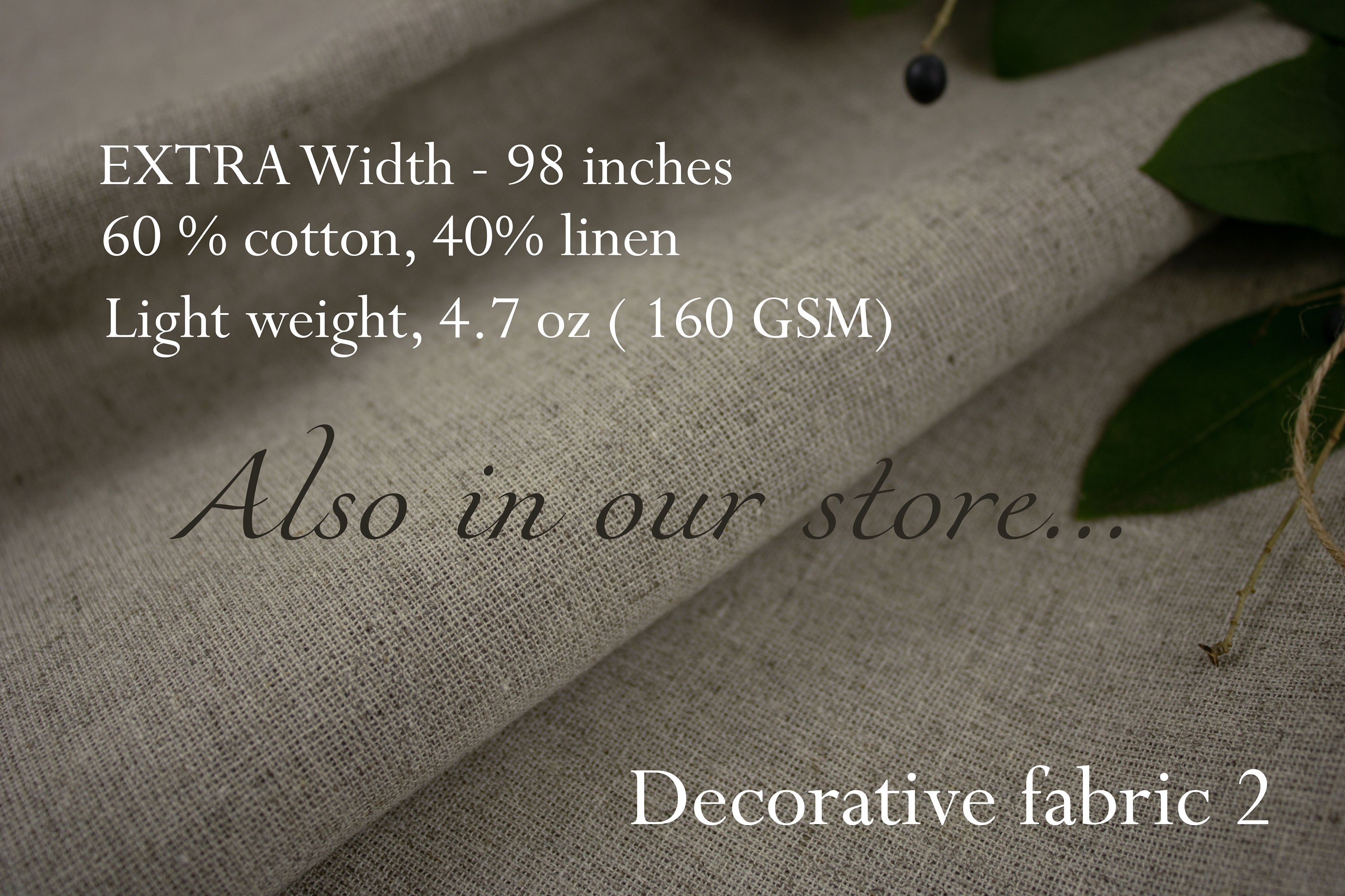 EXTRA WIDE Linen Fabric by the Yard From Europe/ Width 98102 Etsy