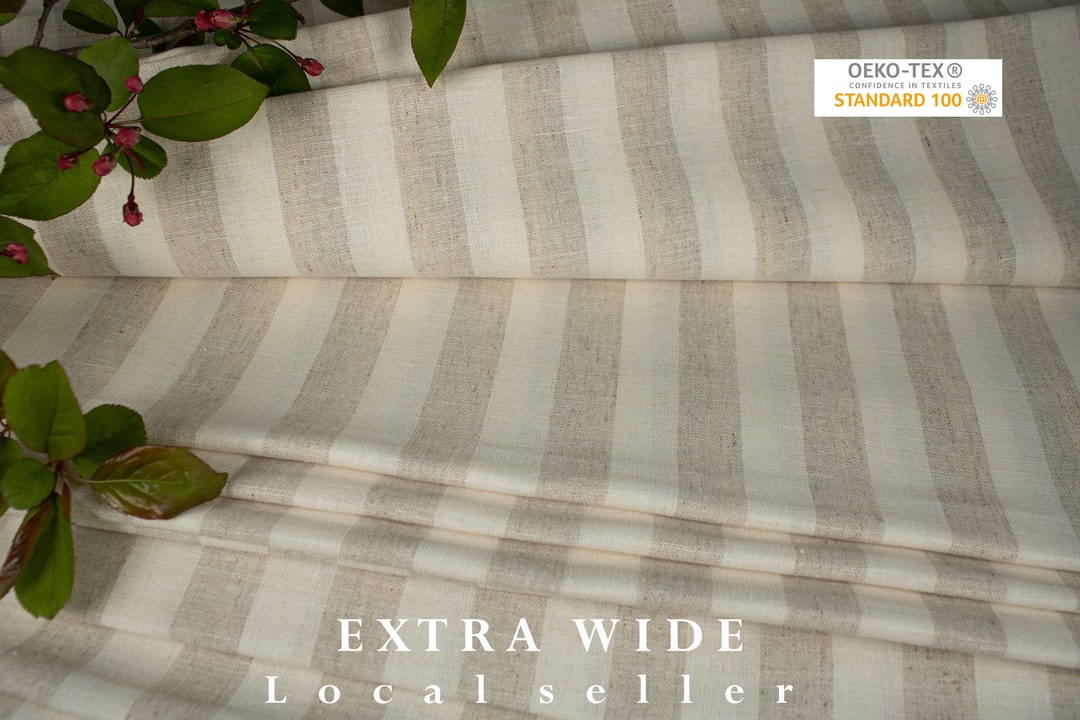European EXTRA WIDE Linen Fabric by the Yard UNDYED Linen Fabric by the
