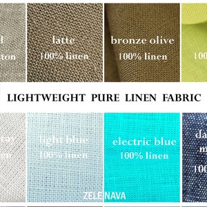 Lightweight Linen Fabric by the yard for clothing / Thin Linen Fabric / 100%  Natural Linen Fabric / Shirting Linen Flax / FREE SHIP from US