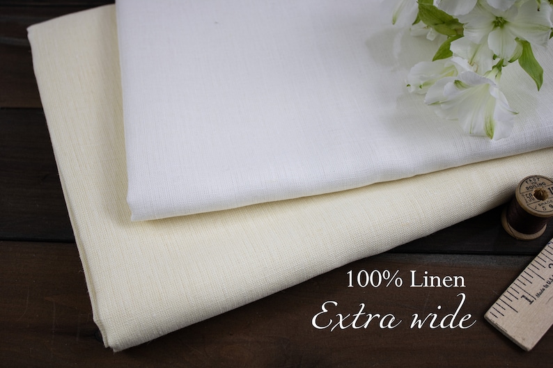 for draperies Bedding fabric EXTRA WIDE linen fabric by the yard from Europe width 98-102 in Linen fabric by the yard for curtains