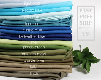 Linen Fabric by the yard for clothing Blue linen fabric Green linen fabric 100% linen fabric by the yard Lightweigh and Medium weight linen