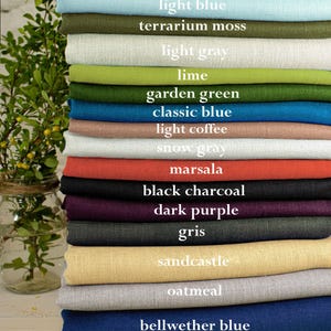 100% Linen Fabric by the yard for Clothing / Soft Linen Fabric for Curtains, for Quilting / European Flax Linen / OEKO TEX Linen Fabric