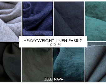Heavyweight Linen Fabric / Luxurious Linen Fabric Collection / Soft and Washed Heavyweight Linen fabric by the yard / 100% linen fabric