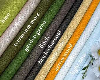 European Flax Linen fabric by the yard for clothing / Oeko-tex linen/ Soft linen fabric medium weight Linen curtain fabric Flax cloth linen