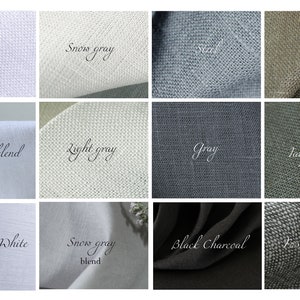 100% Natural Gray Linen Fabric by the yard for clothing / White Linen fabric for clothes / OEKO-TEX linen / Soft linen fabric for curtains