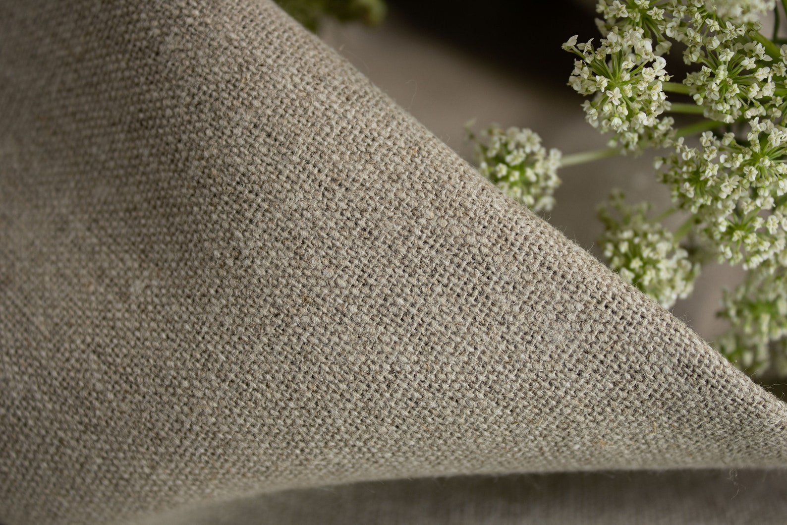 100 Linen Burlap fabric by the yard Softened European linen Etsy