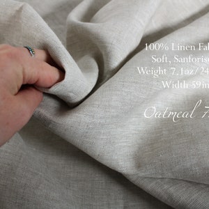 100% linen fabric by the yard for clothing / Washed linen fabric / Natural linen flax fabric by yard / Heavy weight linen fabric from USA image 5